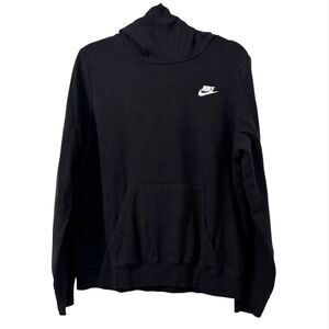Nike Sportswear Varsity Fleece Funnel Neck Hoodie Large BV4526 Womens Black